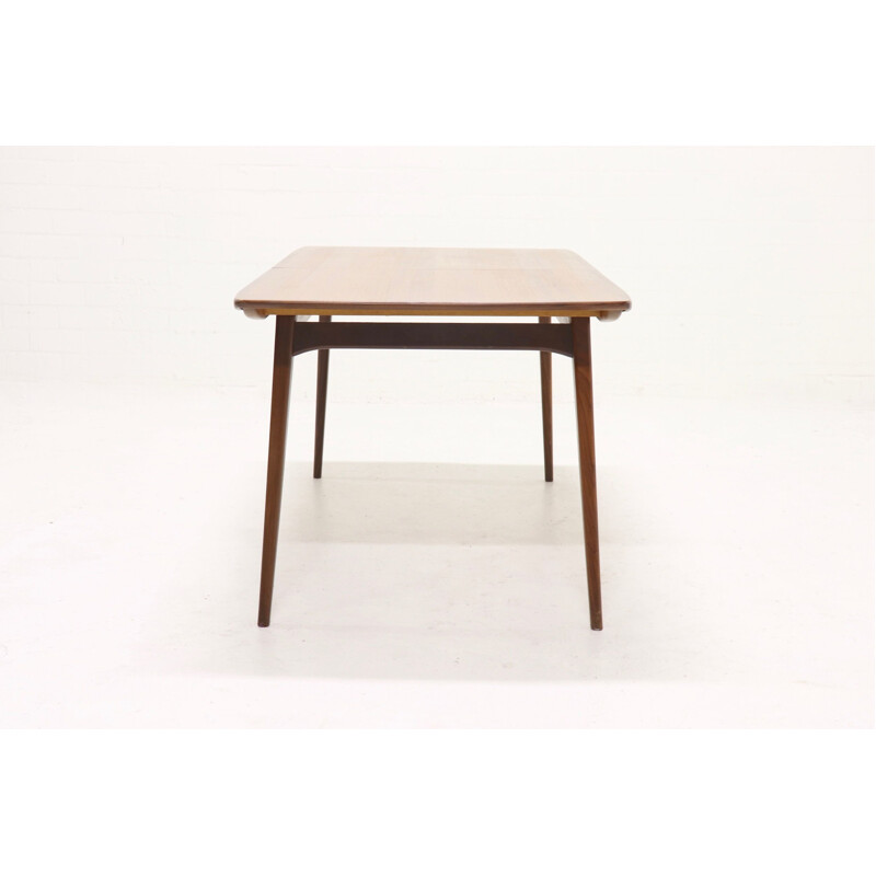 Vintage extendable dining table in teak by Louis van Teeffelen for Web,1950
