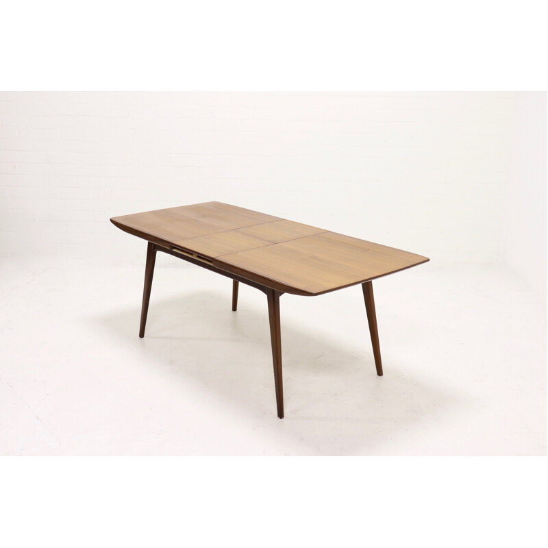 Vintage extendable dining table in teak by Louis van Teeffelen for Web,1950