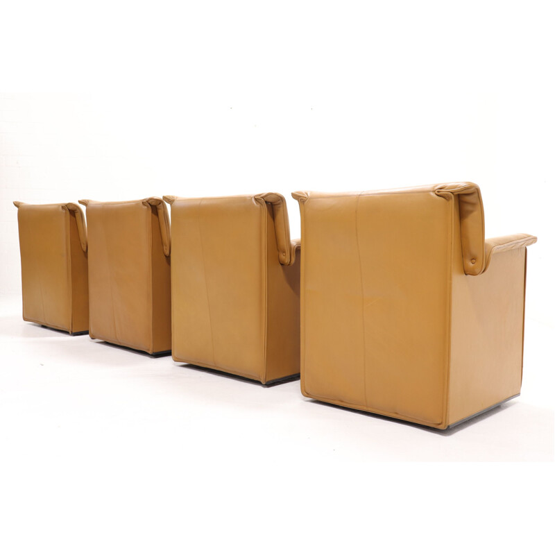 Suite de 4 fauteuils vintage "Lauriana" par Afra & Tobia Scarpa,1970