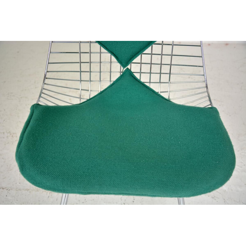 Set of 6 vintage Bikini chairs for Herman Miller in green fabric 1970