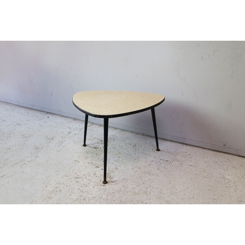 Vintage french side table in beige formica 1960