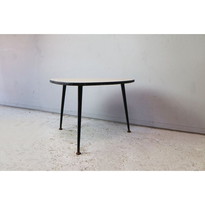 Vintage french side table in beige formica 1960