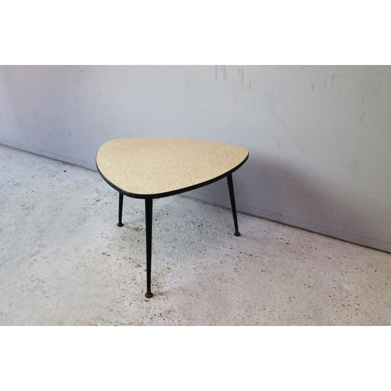 Vintage french side table in beige formica 1960