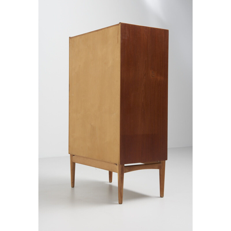 Vintage scandinavian chest of drawers in teak and oak 1950