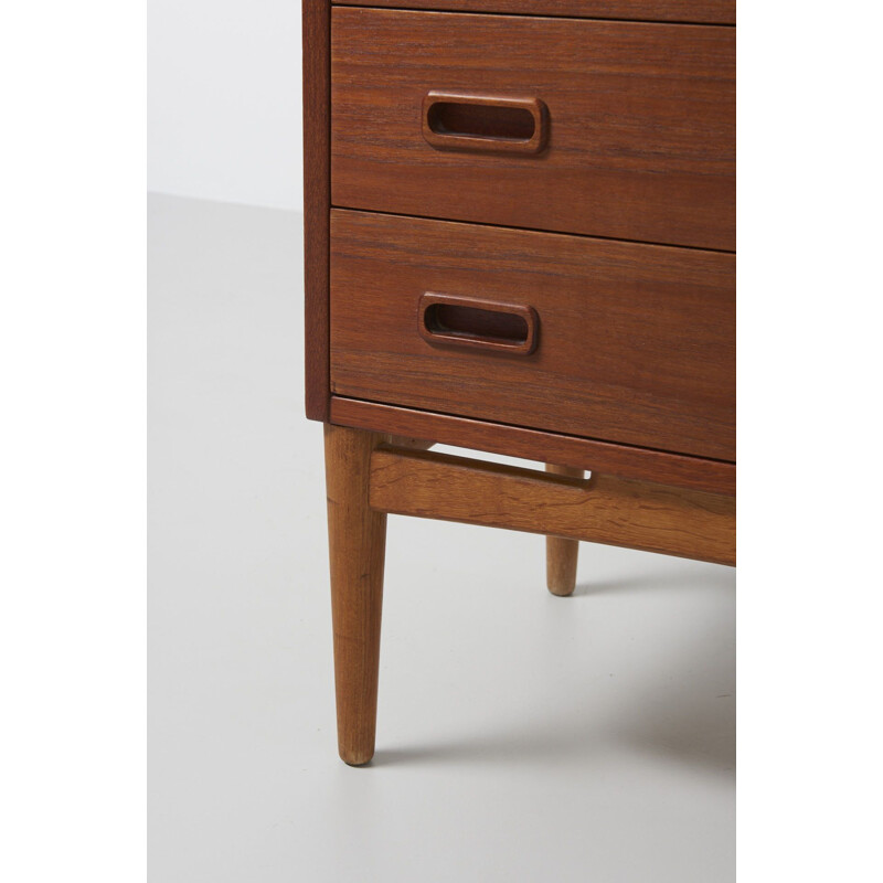 Vintage scandinavian chest of drawers in teak and oak 1950