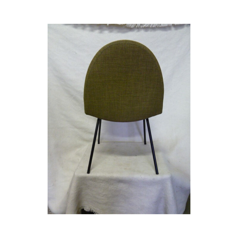 Steiner chair in metal and green fabric, Joseph André MOTTE - 1958