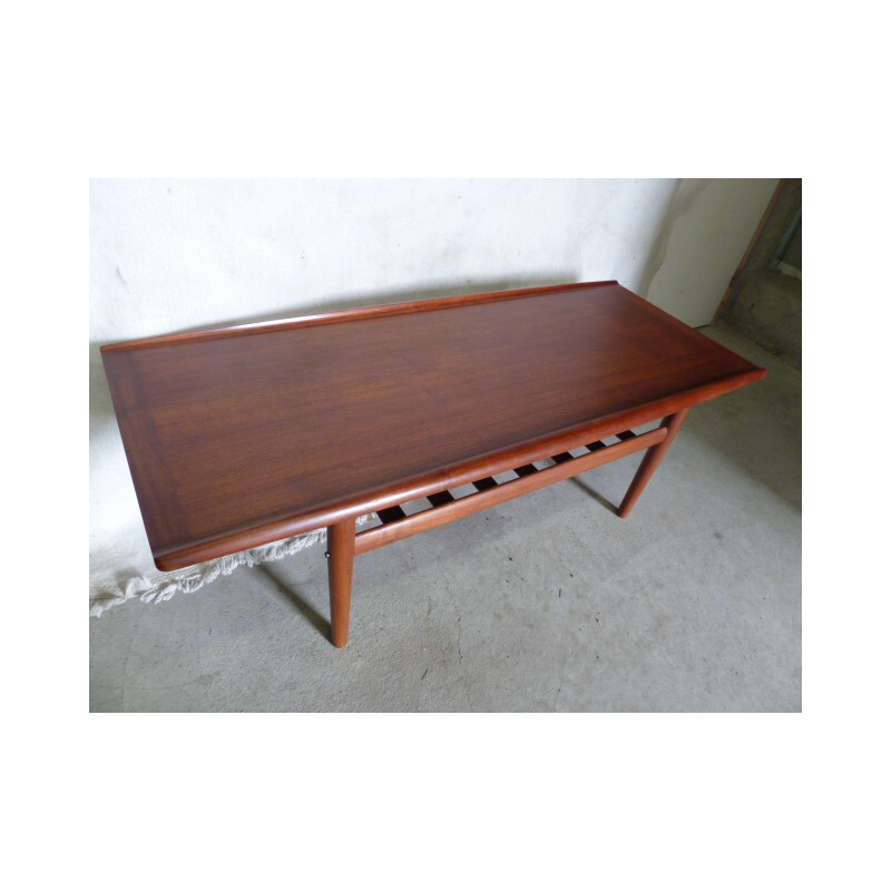 Glostrup teak coffee table, Grete JALK - 1960s