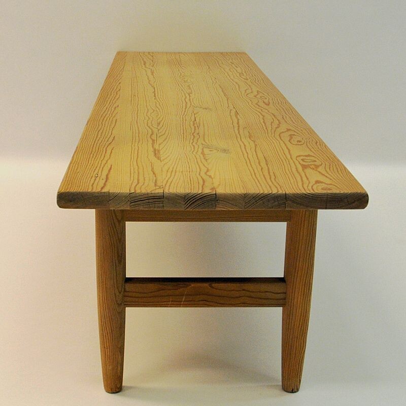 Vintage Biri bench of pine by Harry Moen, 1960s