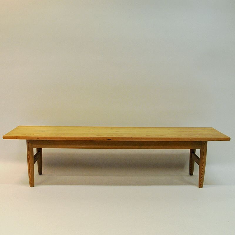 Vintage Biri bench of pine by Harry Moen, 1960s