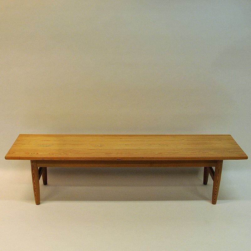 Vintage Biri bench of pine by Harry Moen, 1960s