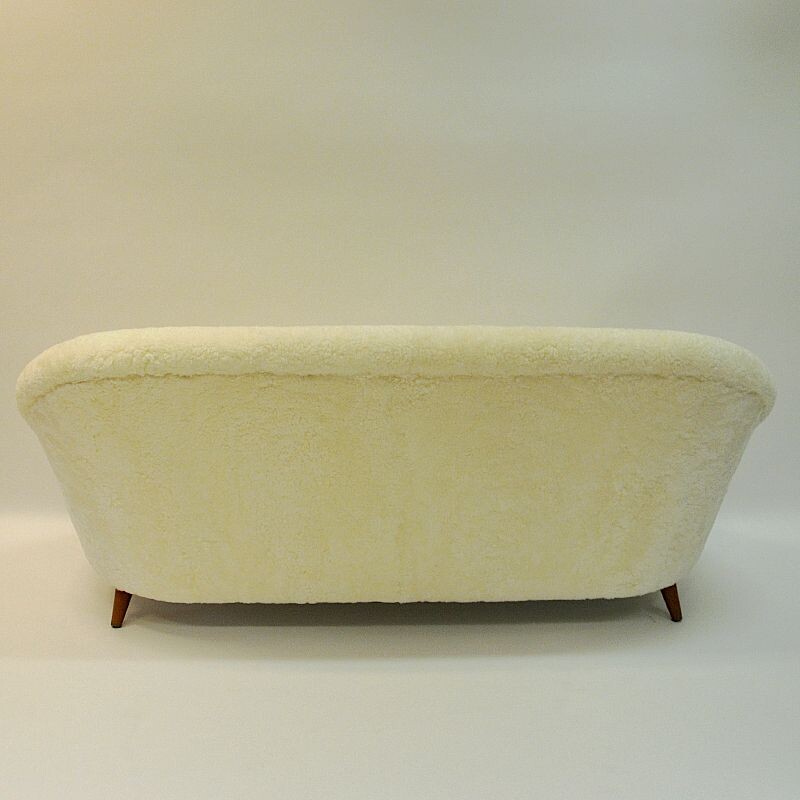 Vintage Florida sofa in sheepskin by Vatne Lenestolfabrikk, 1950s