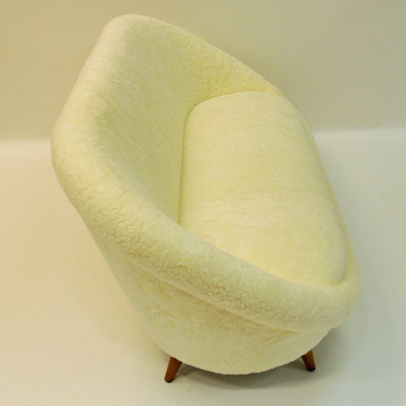 Vintage Florida sofa in sheepskin by Vatne Lenestolfabrikk, 1950s