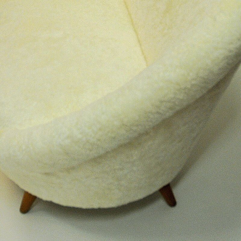 Vintage Florida sofa in sheepskin by Vatne Lenestolfabrikk, 1950s