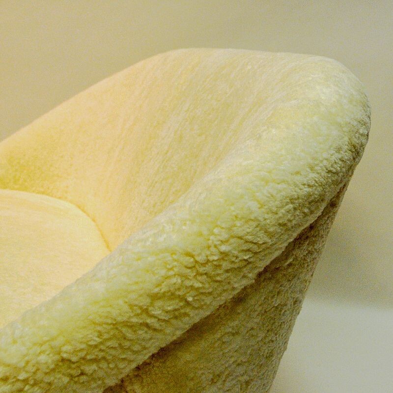 Vintage Florida sofa in sheepskin by Vatne Lenestolfabrikk, 1950s