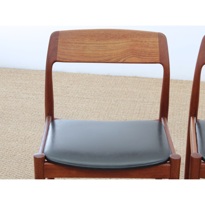 Set of 4 vintage chairs Scandinavian in teak by Norgaards Mobelfarik, 1960s