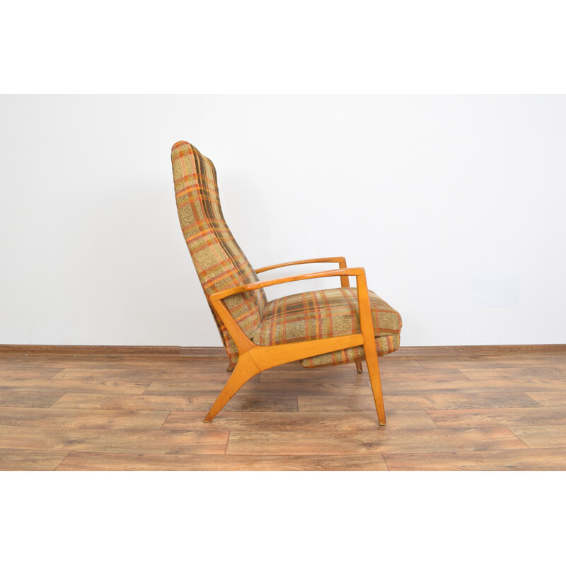 Fauteuil Vintage allemand avec repose-pieds, 1960