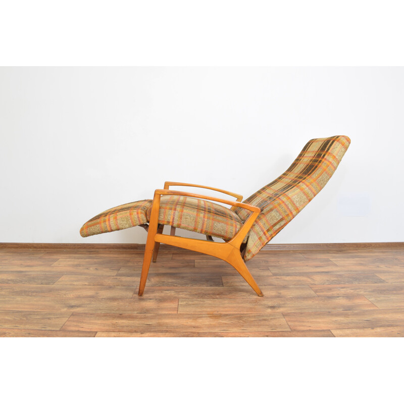 Vintage German Armchair with Footstool, 1960s