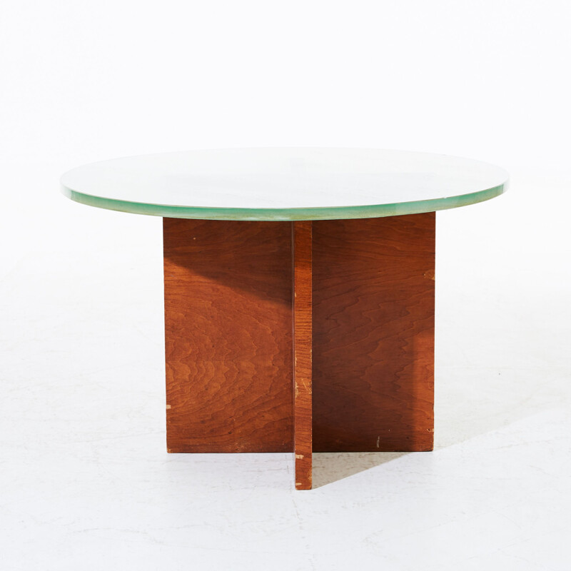 Vintage Scandinavian Coffee table in glass, 1940 