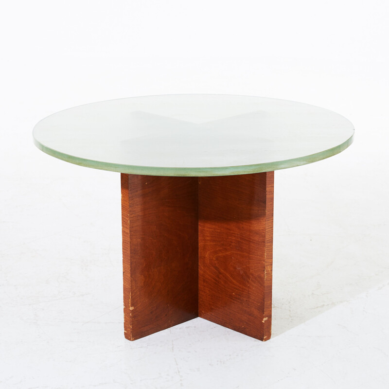 Vintage Scandinavian Coffee table in glass, 1940 