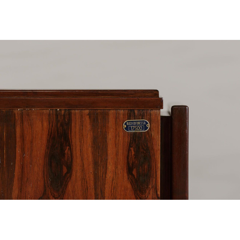 Pair of vintage rosewood side tables by Joaquim Tenreiro 1970s