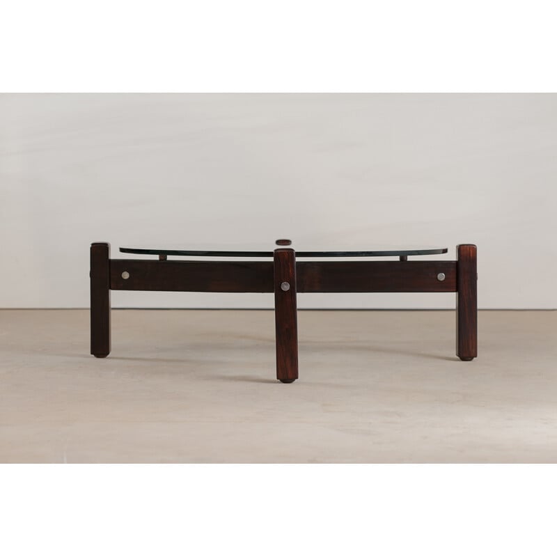 Vintage Latini Round Coffee Table in rosewood, by Sergio Rodrigues, 1960s