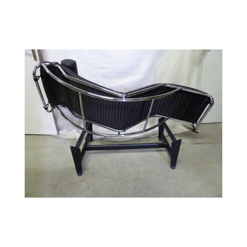 Black LC4 long chair, Le CORBUSIER - 1980s