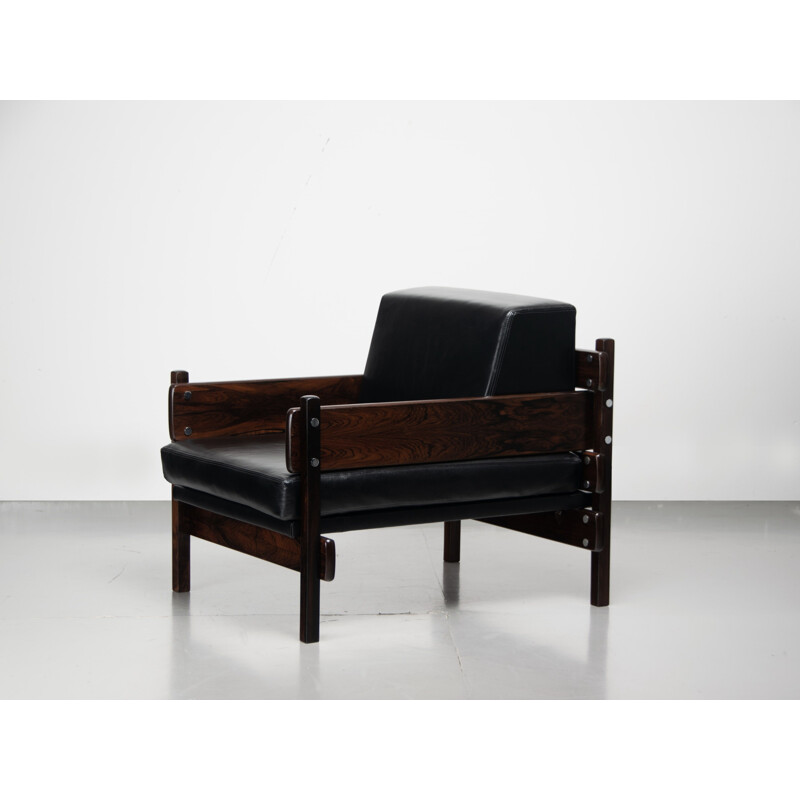 Vintage Franco rosewood armchair by Sergio Rodrigues 1960