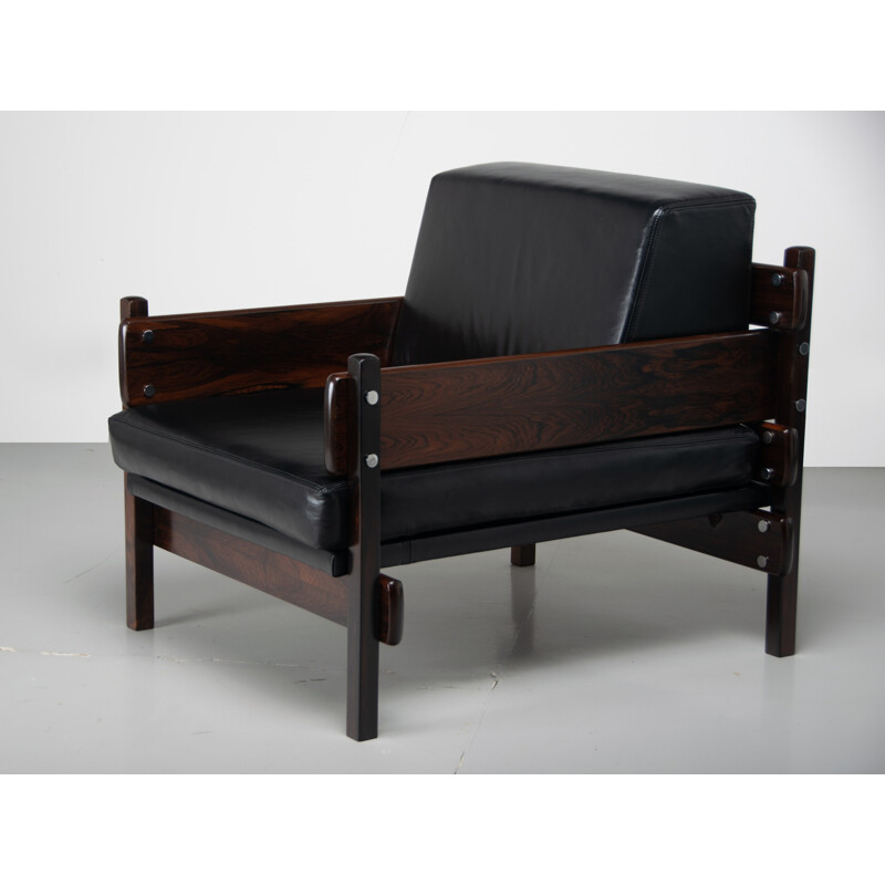 Vintage Franco rosewood armchair by Sergio Rodrigues 1960