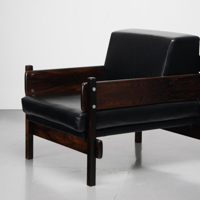 Vintage Franco rosewood armchair by Sergio Rodrigues 1960