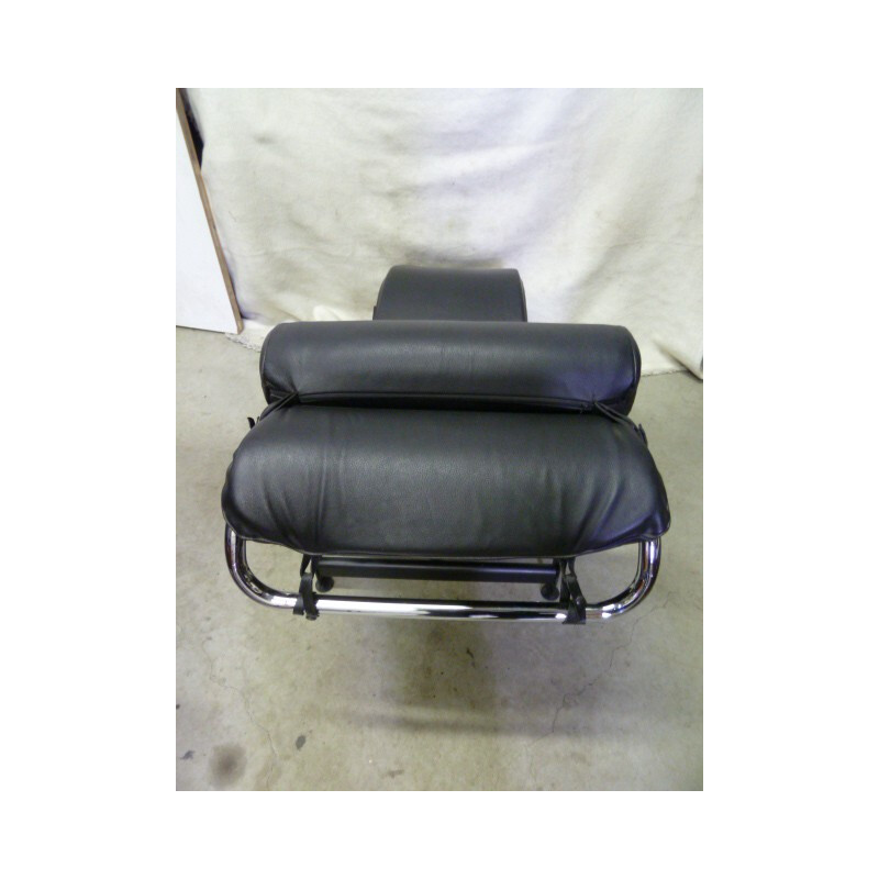 Black LC4 long chair, Le CORBUSIER - 1980s