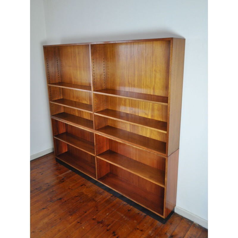 Vintage bookcase for Rasmussen in mahogany and brass 1930