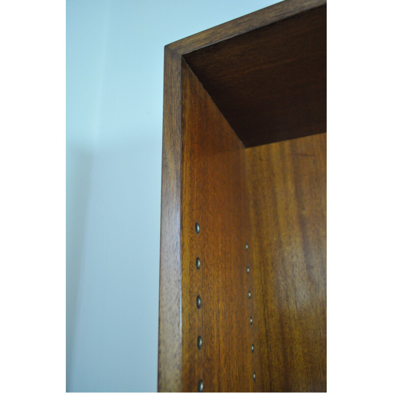 Vintage bookcase for Rasmussen in mahogany and brass 1930