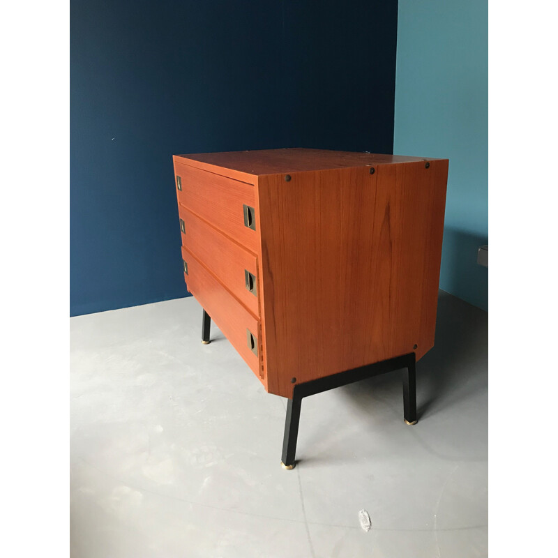 Pair of vintage chest of drawers by René-Jean Caillette in wood 1960