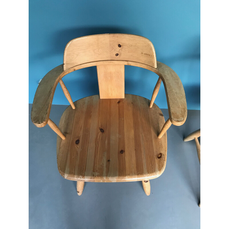 Suite vintage de 4 fauteuils Scandinave des années 60  