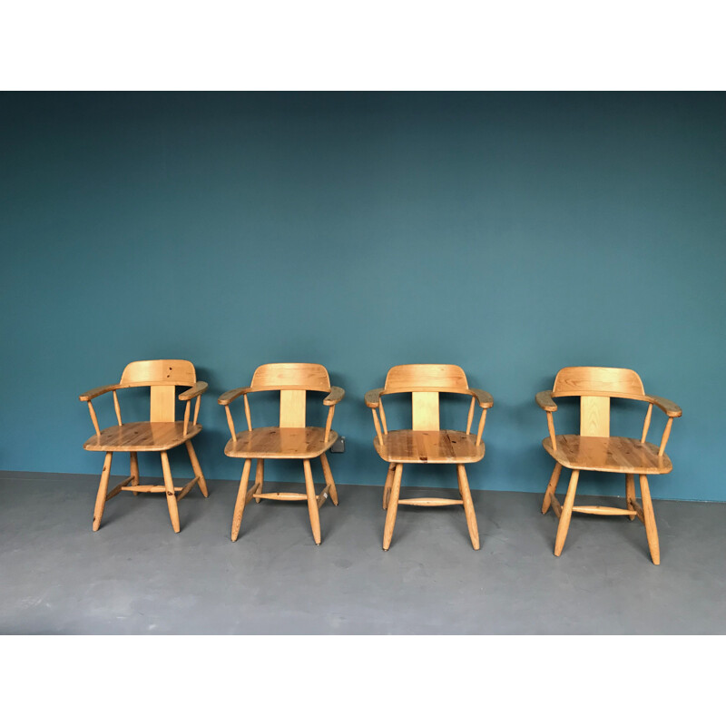 Suite vintage de 4 fauteuils Scandinave des années 60  