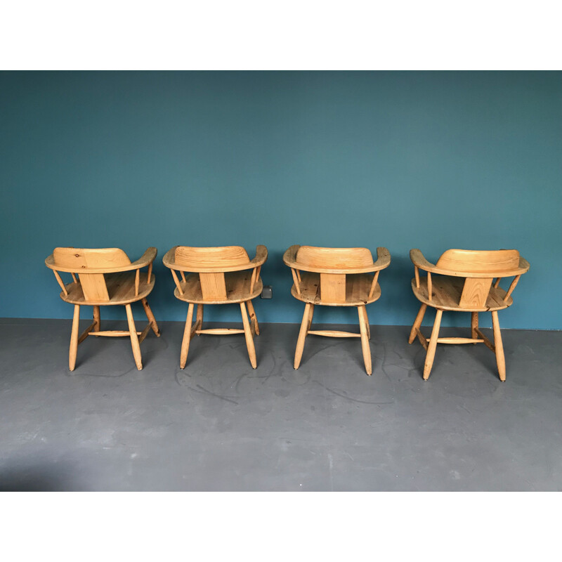 Vintage set of 4 Scandinavian armchairs from the 60s