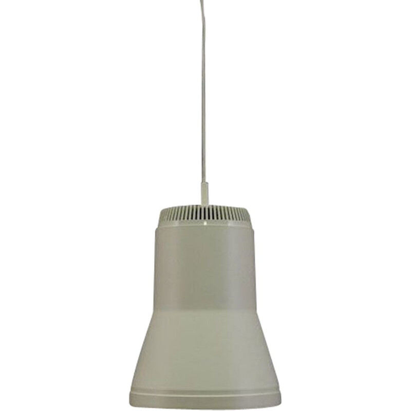 Vintage danish pendant lamp in beige plastic 1970