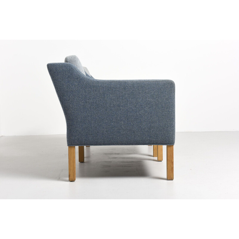 Paire of Scandinavian vintage blue armchairs by Børge Mogensen,1960