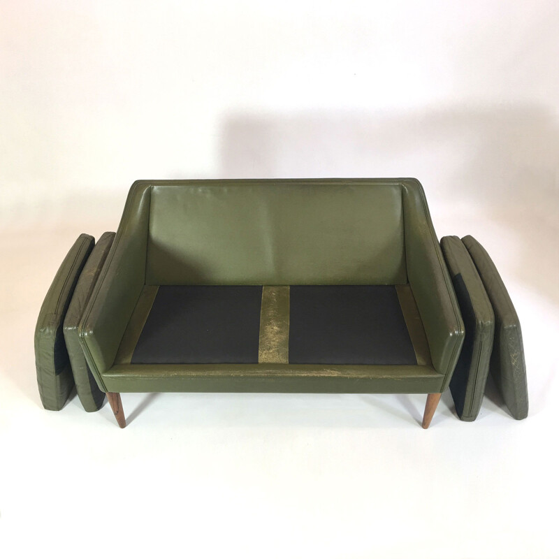 Canapé en cuir vintage par hans Olsen pour CS Møbler,1960