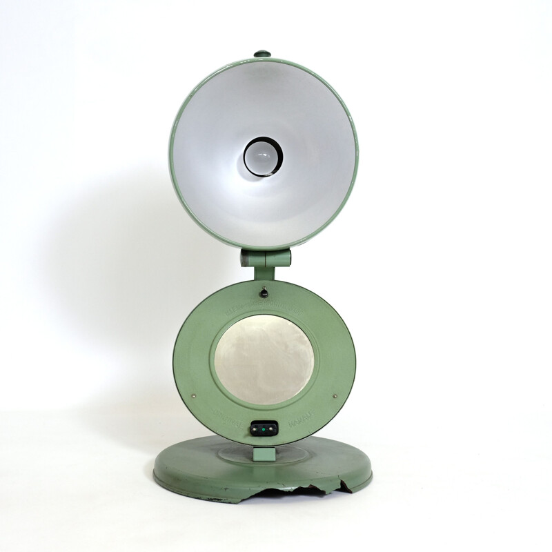 Vintage lamp workshop green Bauhaus Klein Hohensonne S 100 Original Hanau 1935