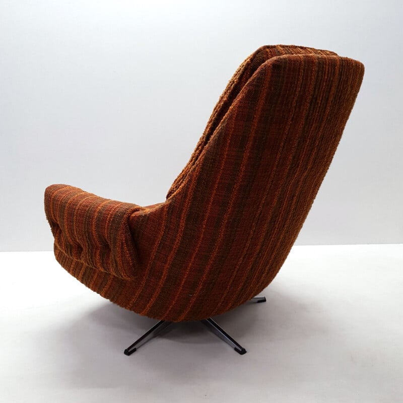 Vintage Lounge Chair Retro Swivel Egg, 1970s