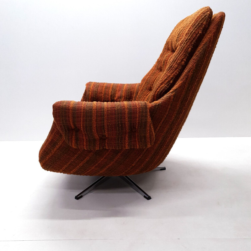 Vintage Lounge Chair Retro Swivel Egg, 1970s