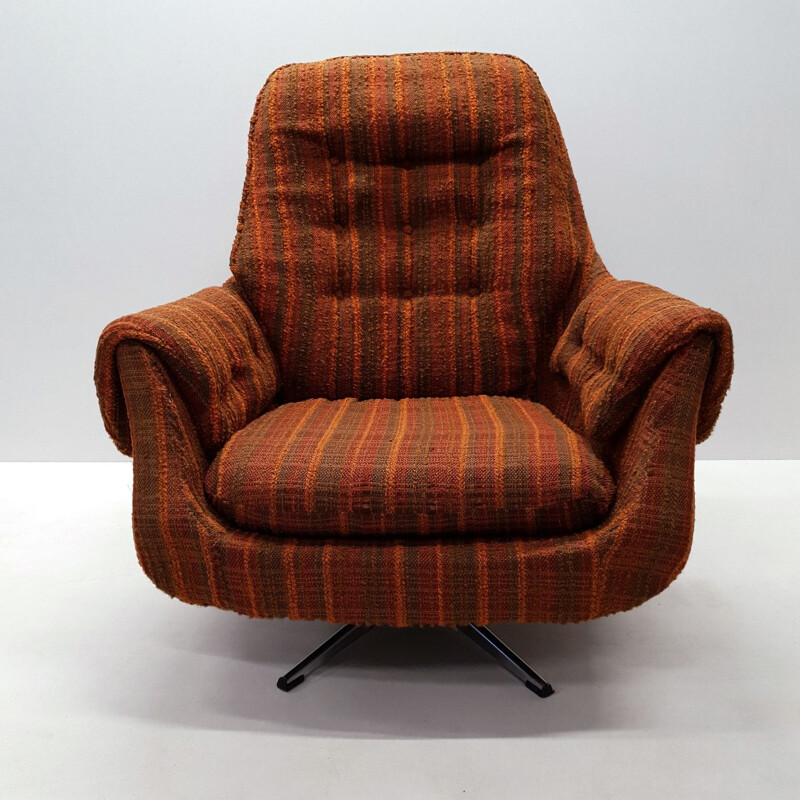 Vintage Lounge Chair Retro Swivel Egg, 1970s