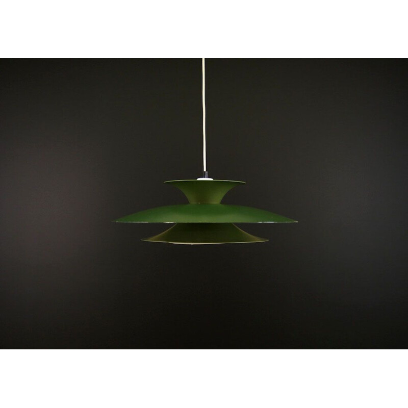 Suspension vintage métal vert Scandinave années 1960-70