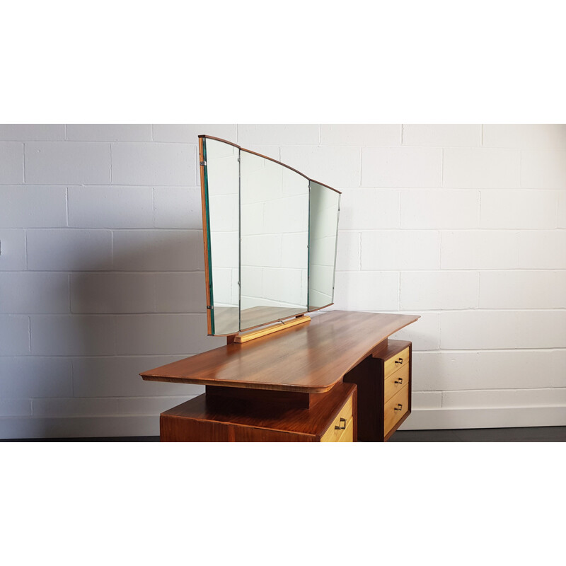 Vintage Dressing Table with Mirror SKU No. 140 by Alfred Cox for AC Furniture 1960s 