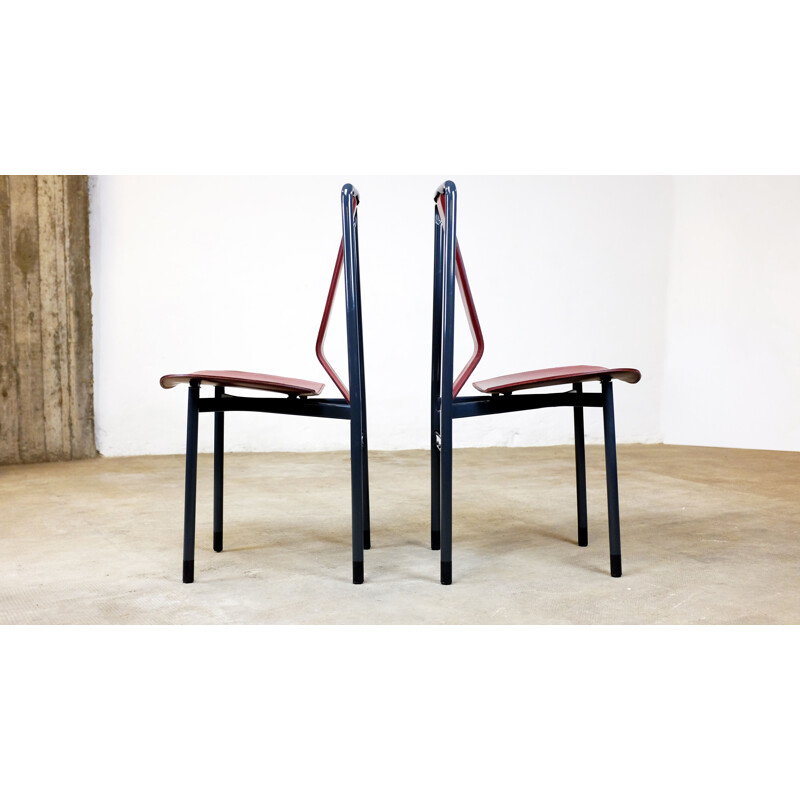 Set of 8 vintage chairs Irma by Achille Castiglioni for Zanotta, 1980