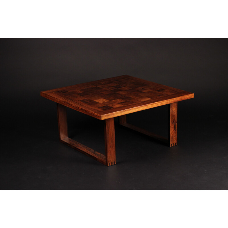 Mesa de café Vintage Rosewood Chess Boogie Woogie,1960