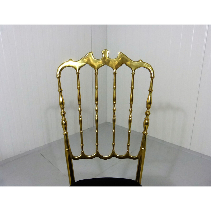 Vintage chair in brass by Chiavari Italy 1960-70s