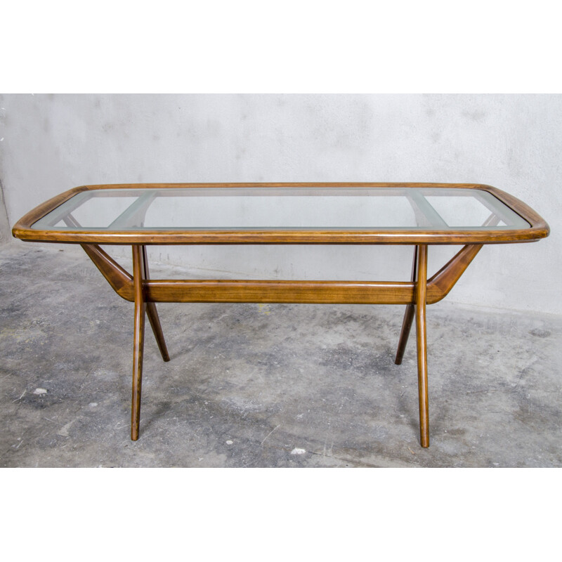 Vintage Cherrywood Coffee Table by Cesare Lacca for Cassina, 1960s 