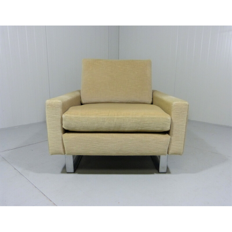 Vintage armchair and footstool by Friedrich Wilhelm Moller, 60s